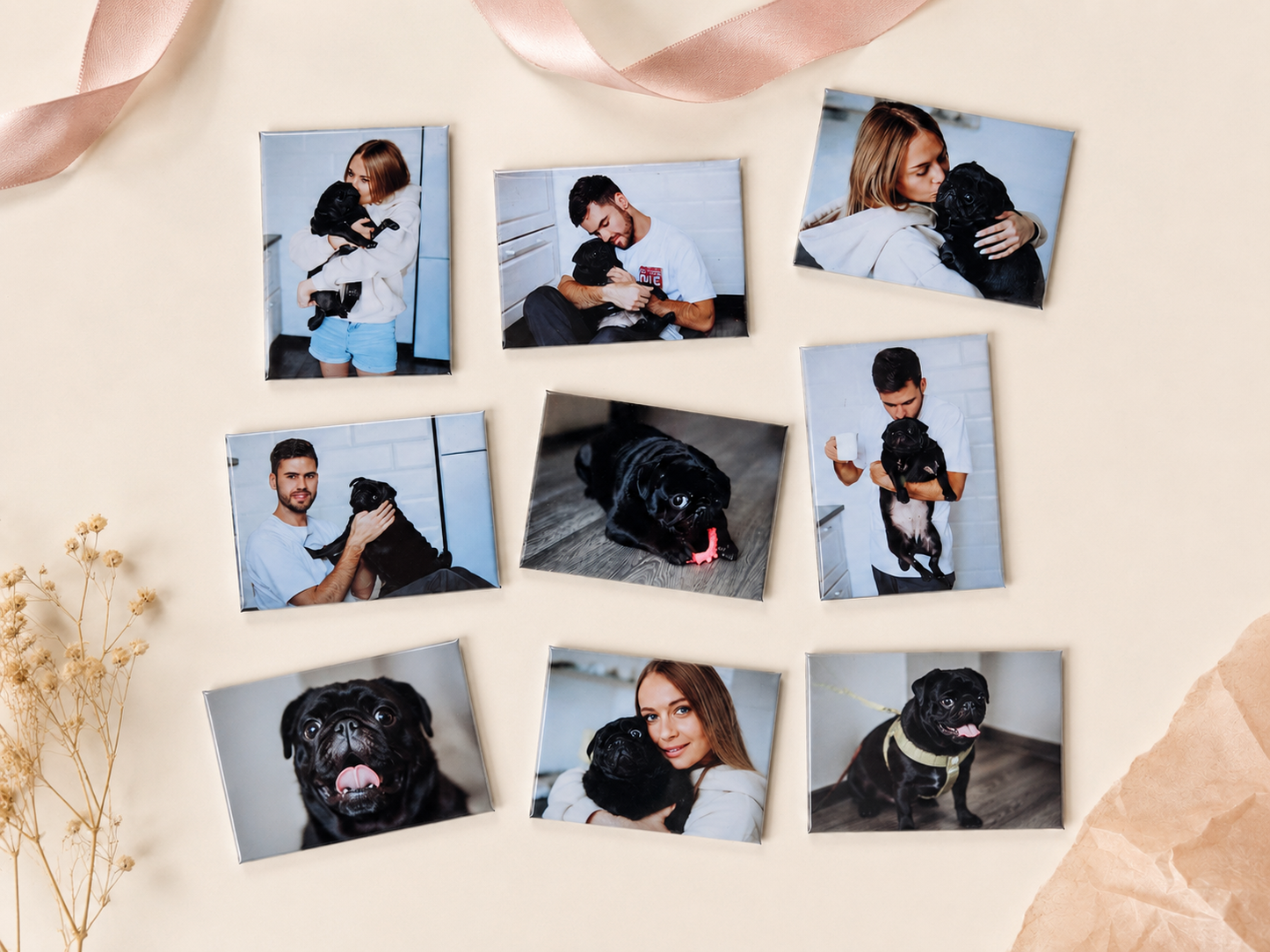 Custom 90mm x 65mm rectangle photo magnet keepsake