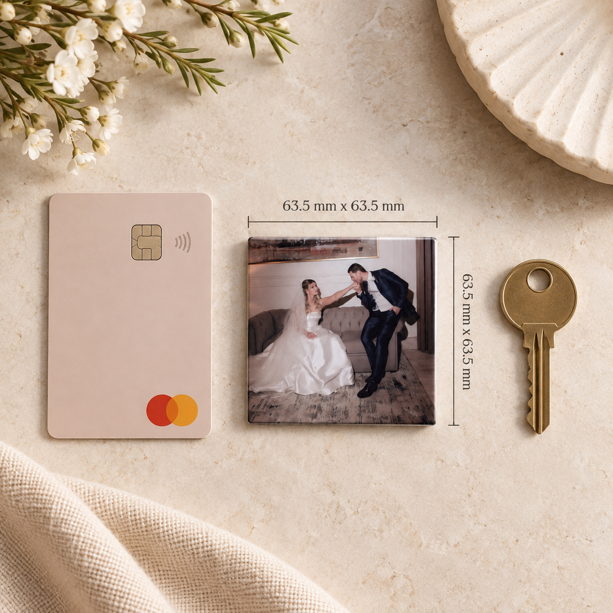 63.5mm personalised photo magnet product detail image