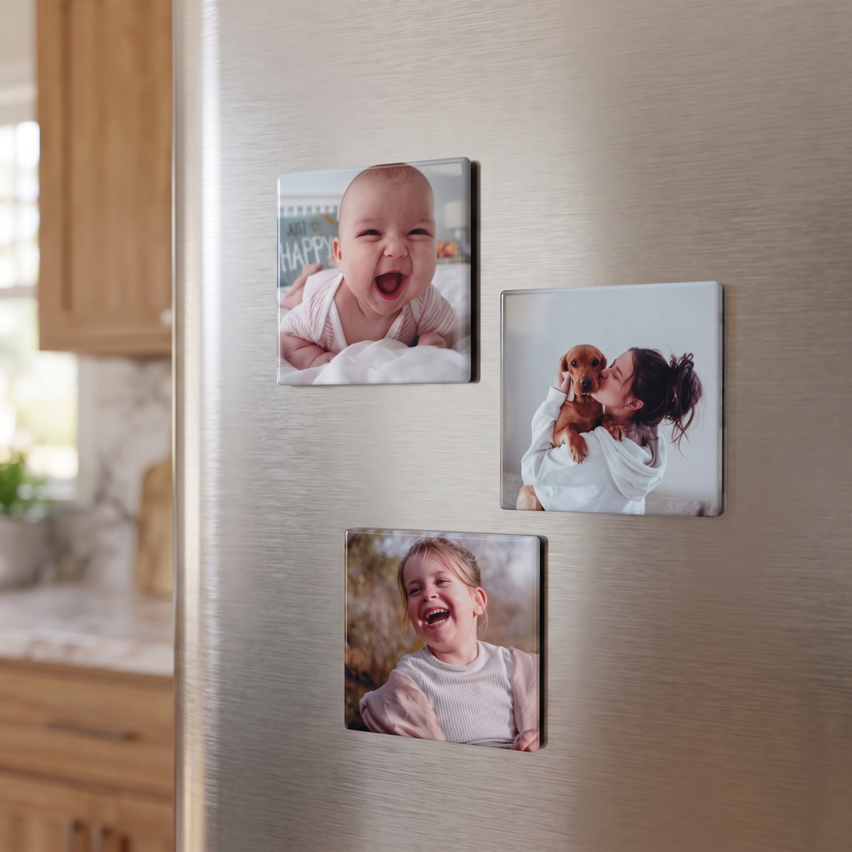 Personalised 80mm square fridge magnet keepsake