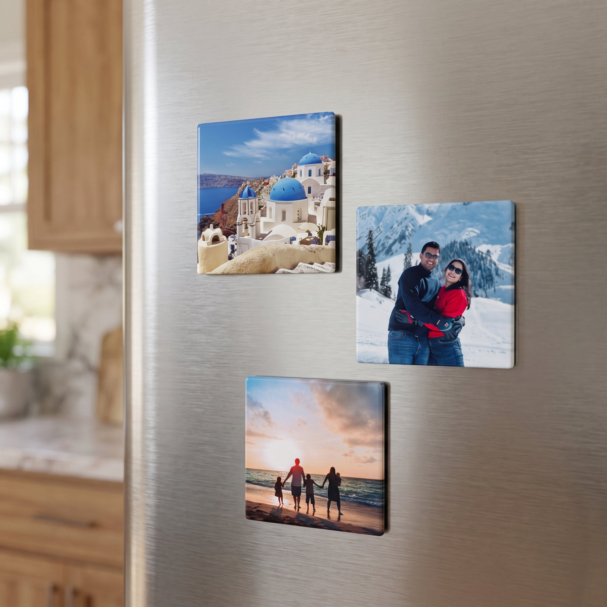 Medium 63.5mm square personalised photo magnet product image