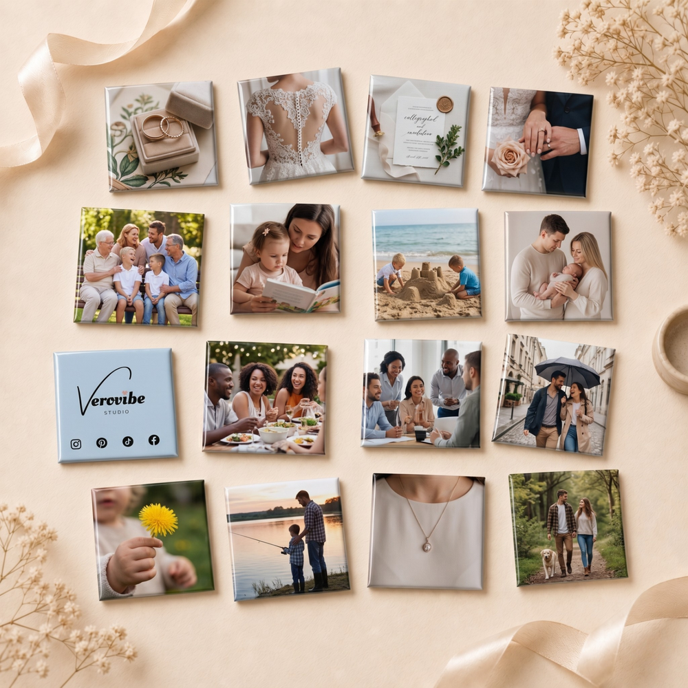 Custom Photo Magnets - 50mm Square